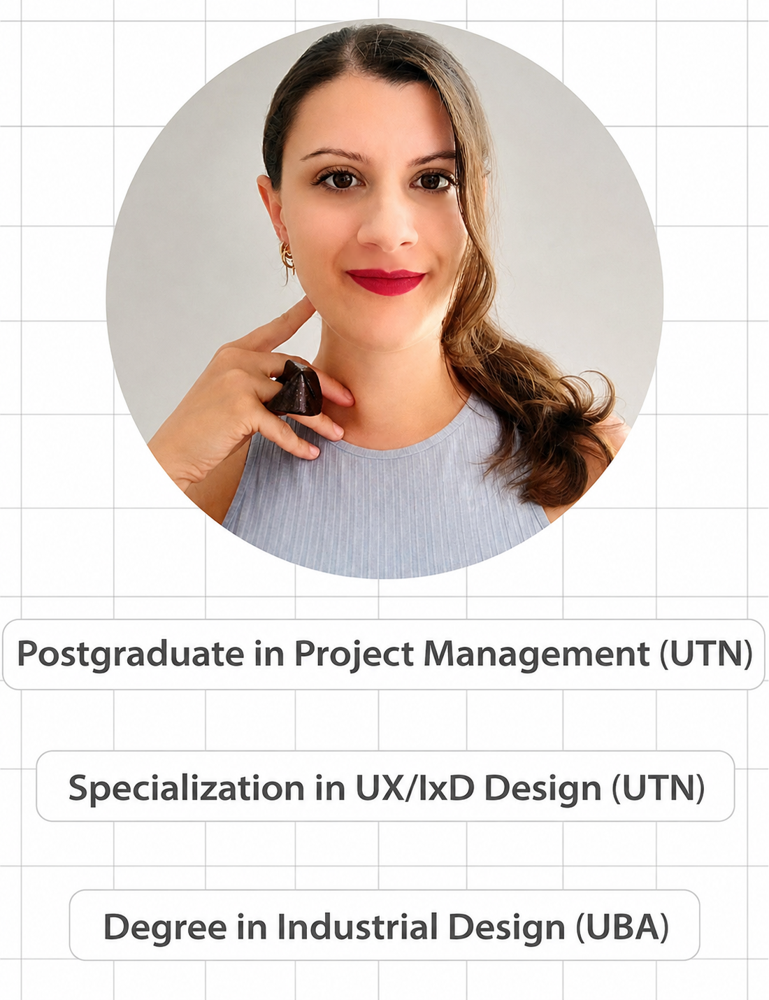 Luciana Andrea Sessa, industrial designer, project manager and UX/IxD specialist based in Buenos Aires, Argentina