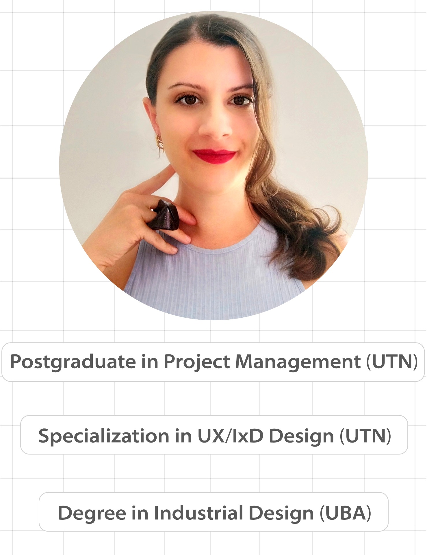 Luciana Andrea Sessa, industrial designer, project manager and UX/IxD specialist based in Buenos Aires, Argentina